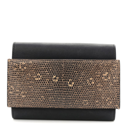 Hermes Swift Lizard Passant Compact Wallet Black Ombre 1 of 7