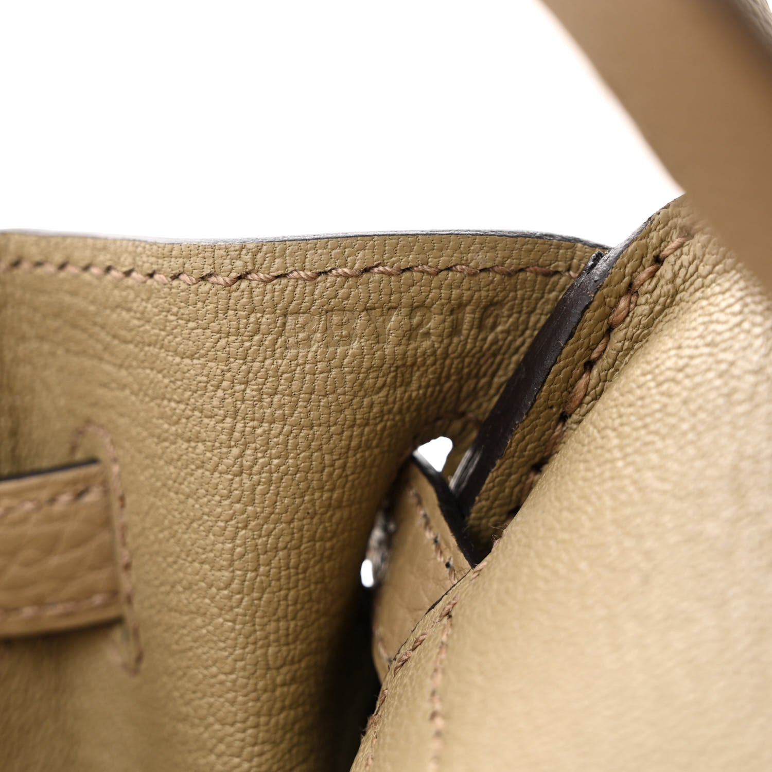 Hermes Togo Birkin 25 Beige Marfa 7 of 11