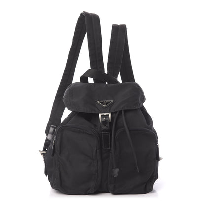 Prada Tessuto Nylon Small Backpack Black 1 of 8