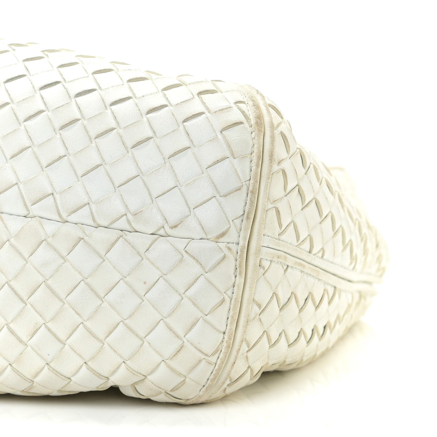 Nappa Intrecciato Ball Hobo White