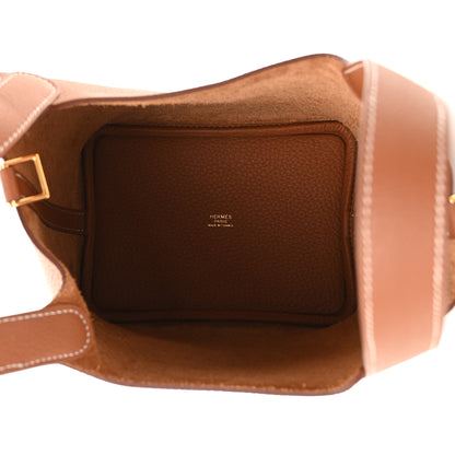 Hermes Taurillon Clemence Picotin Lock 18 PM Gold 5 of 11