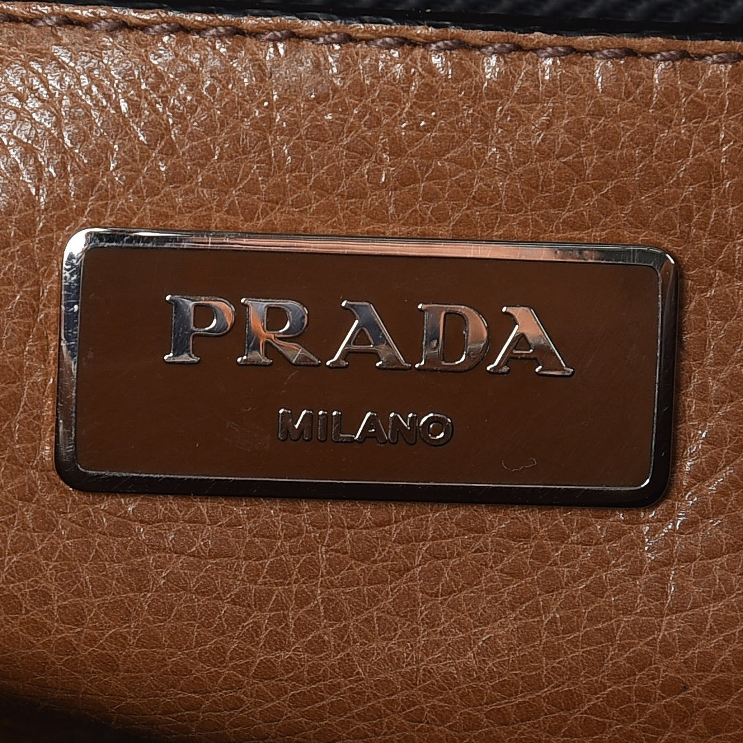 Leather Large Twin Pocket Tote Bag Brown