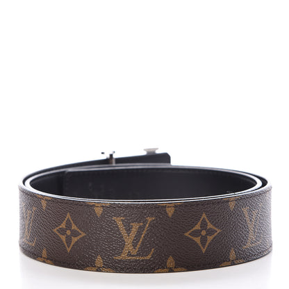 Louis Vuitton Calfskin Monogram 40mm LV Initiales Reversible Belt 85 34 Black 3 of 10