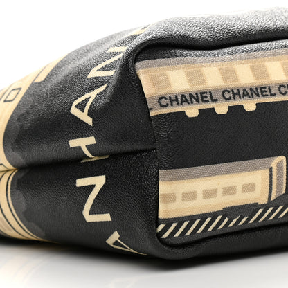 Chanel Coated Canvas Le Train Bag Black 8 of 11