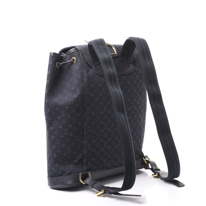 Louis Vuitton Mini Monogram Montsouris GM Backpack Blue 2 of 9
