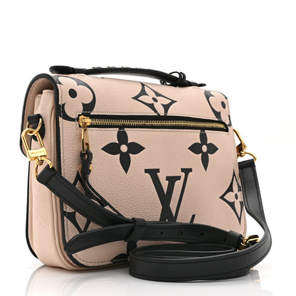 Louis Vuitton Empreinte Monogram Giant Crafty Pochette Metis Creme Black 3 of 10