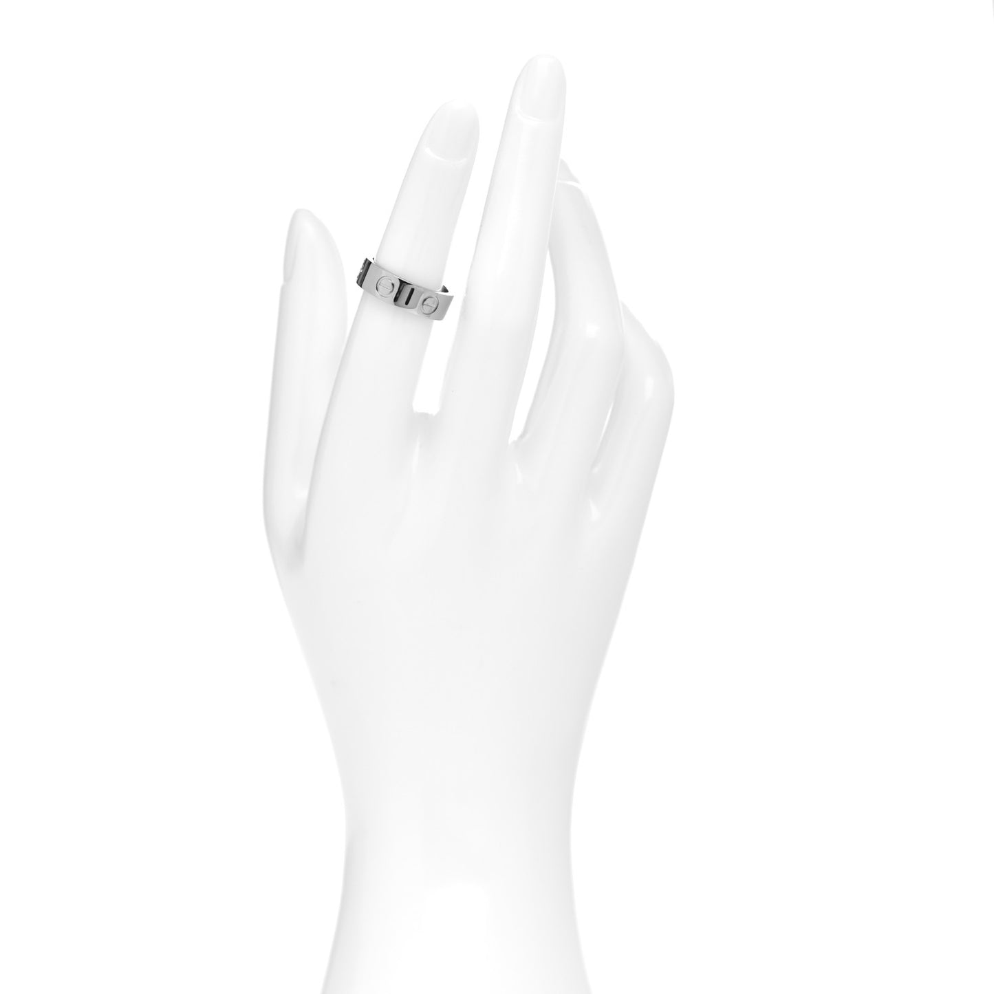 18K White Gold 5.5mm LOVE Ring 50 5.25