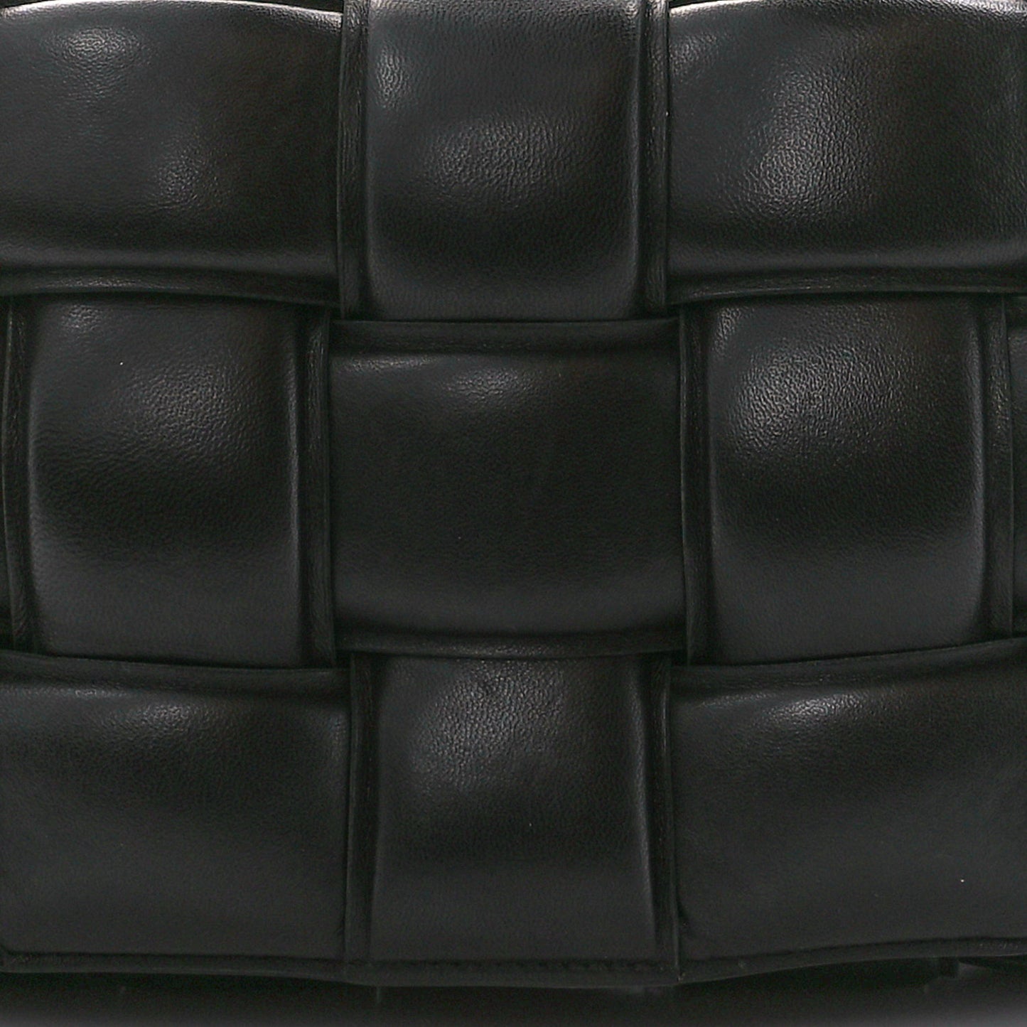 Nappa Maxi Intreccio Padded Cassette Crossbody Bag Black