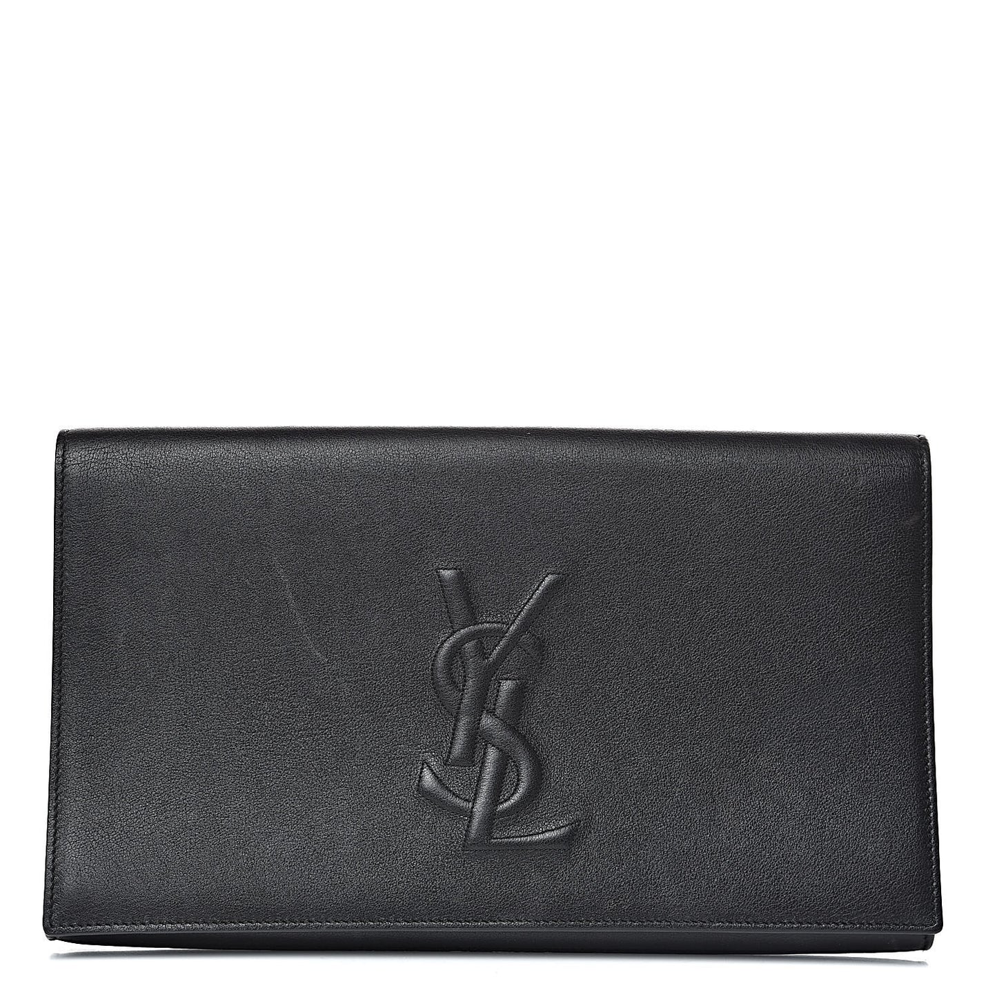 Calfskin Monogram Large Belle De Jour Clutch Black