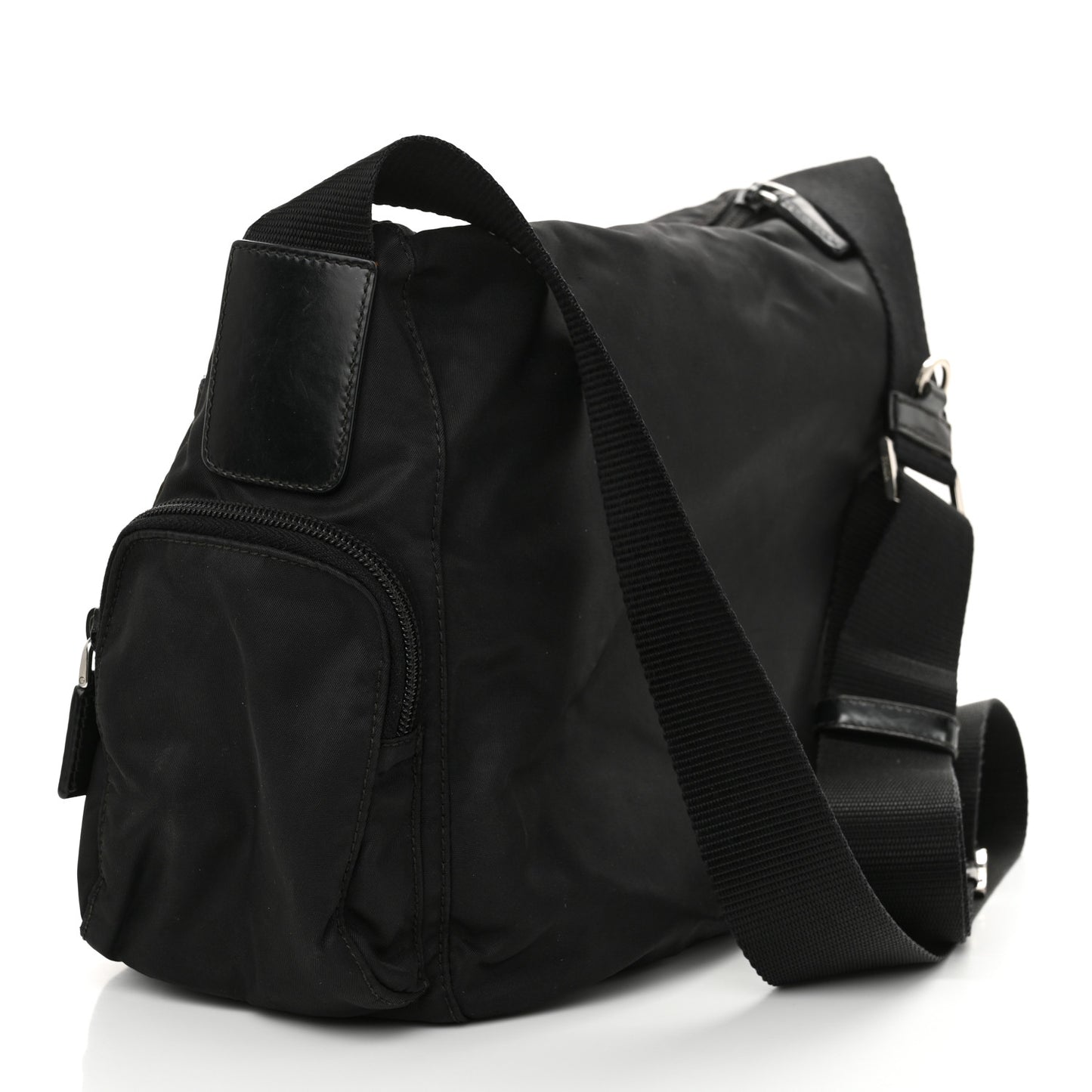 Tessuto Nylon Messenger Bag Black