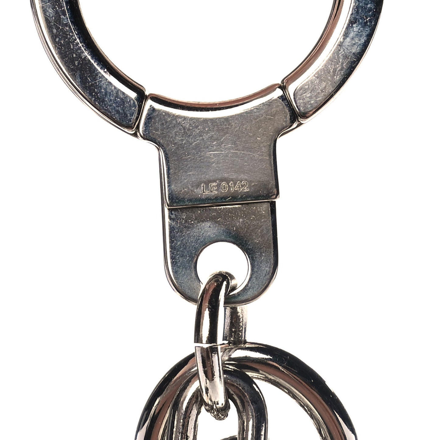 LV Facettes Bag Charm Key Holder Silver