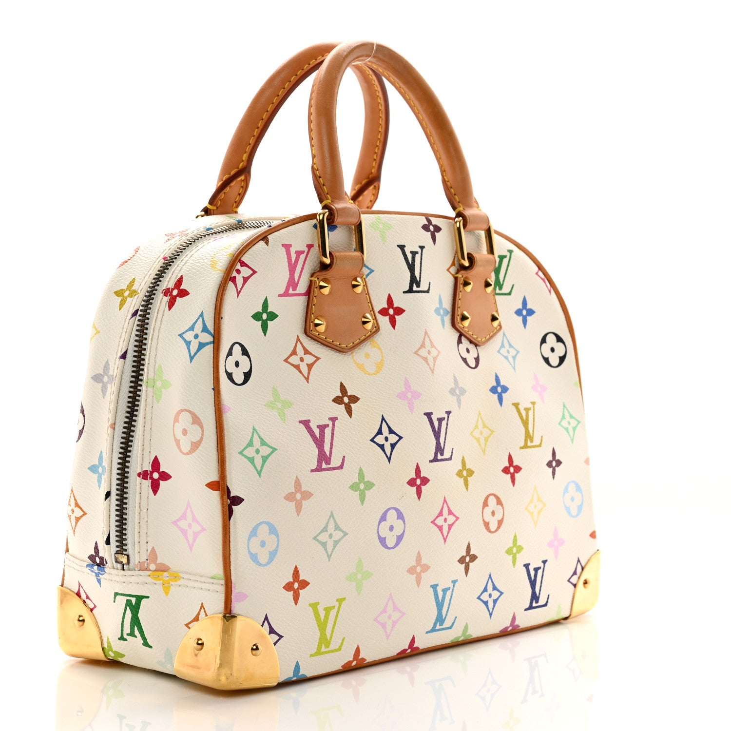 Louis Vuitton LOUIS VUITTON Monogram Multicolor Trouville White 3 of 10