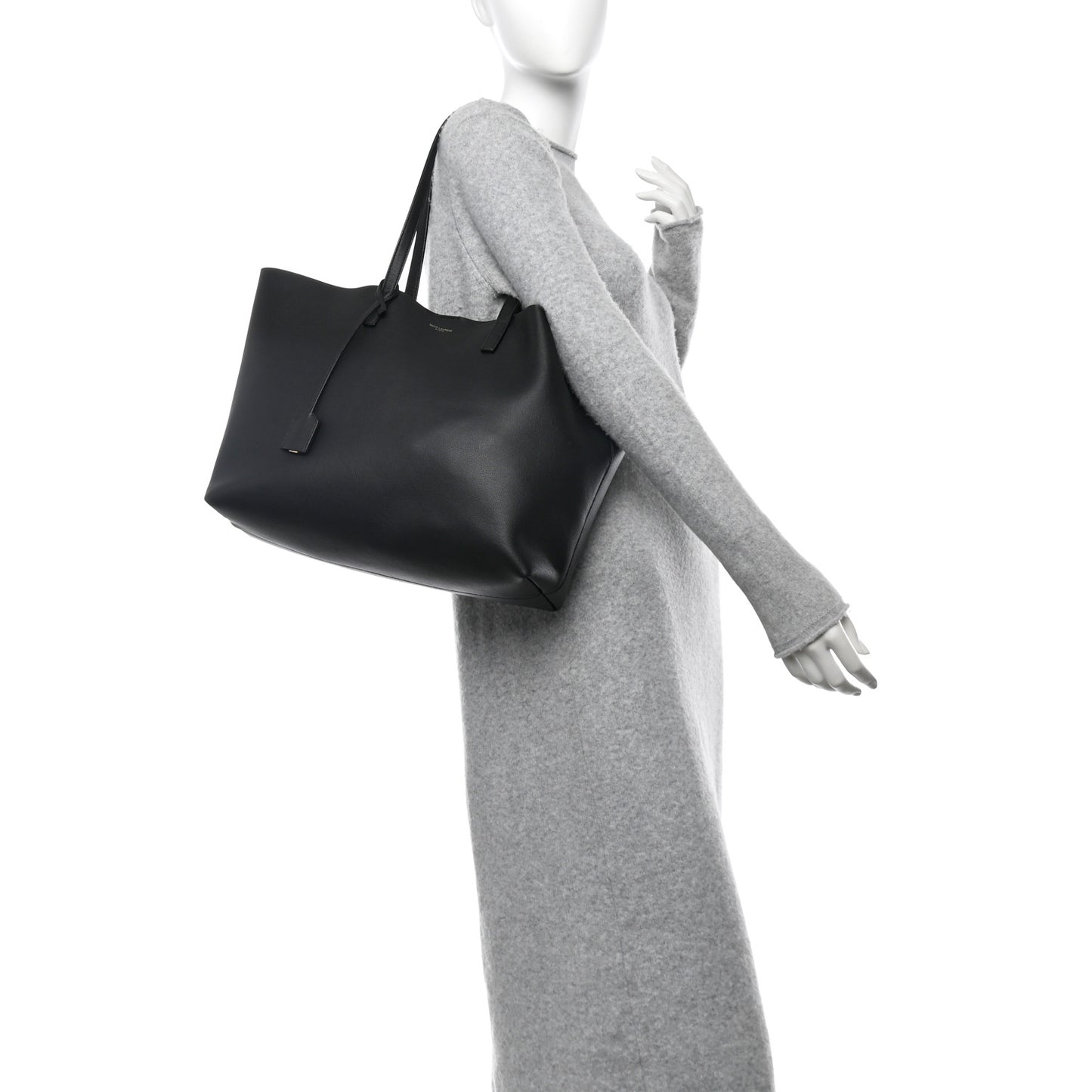Calfskin Large Shopping Tote Black