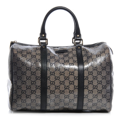Gucci Crystal Monogram Joy Medium Boston Black 1 of 7