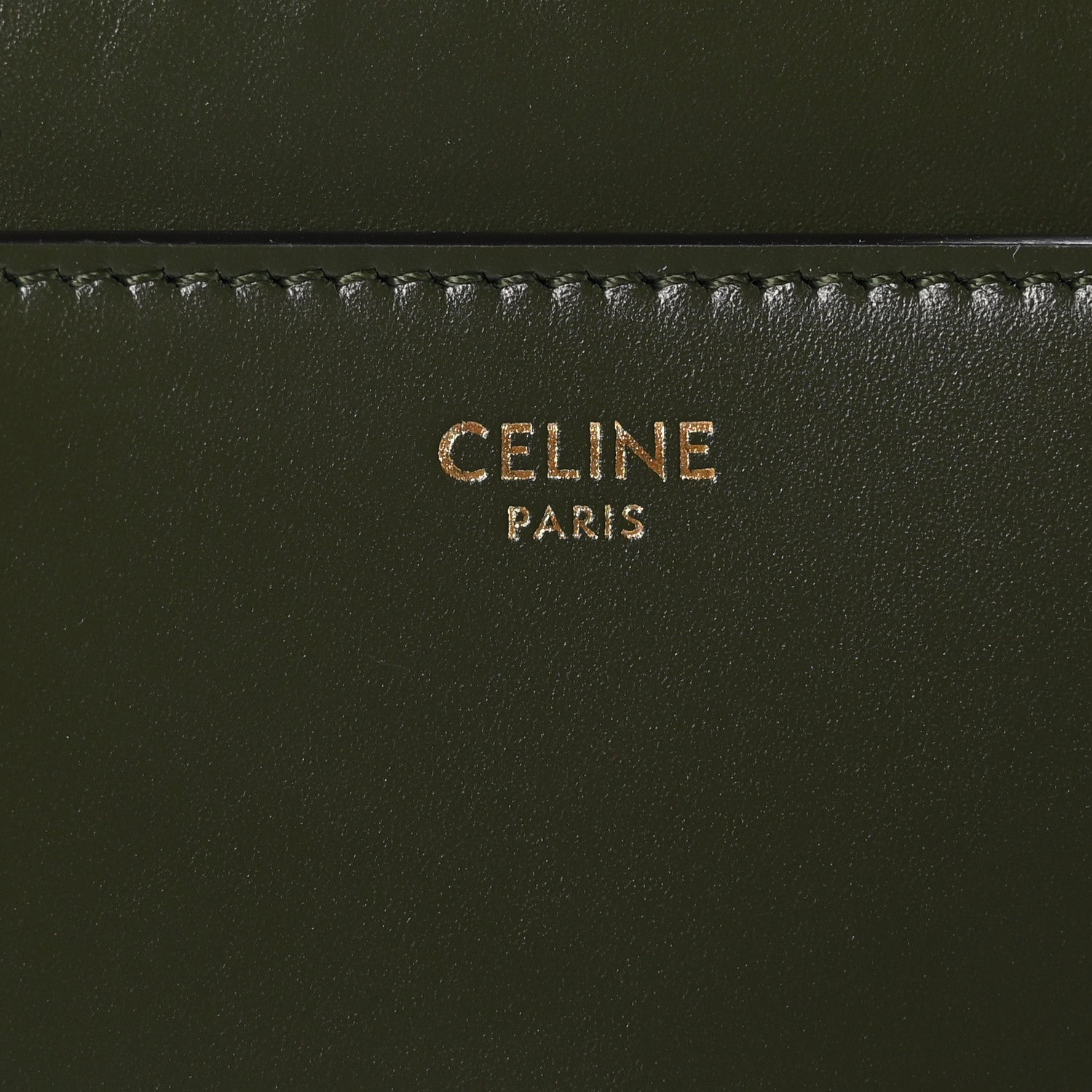 Celine Satinated Calfskin Medium 16 Top Handle Bag Khaki 7 of 10