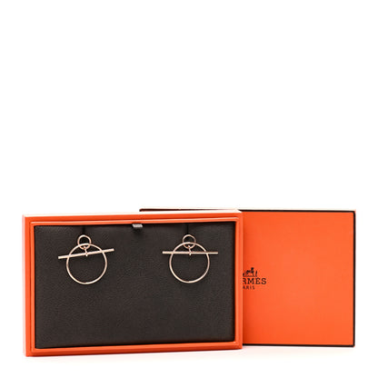 Hermes 18K Rose Gold PM Loop Earrings 6 of 6