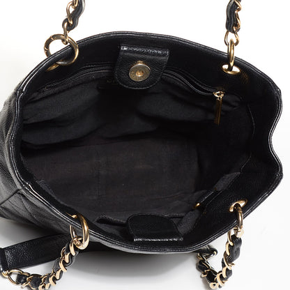 Chanel Caviar Quilted Petit Shopping Tote PST Black 5 of 7