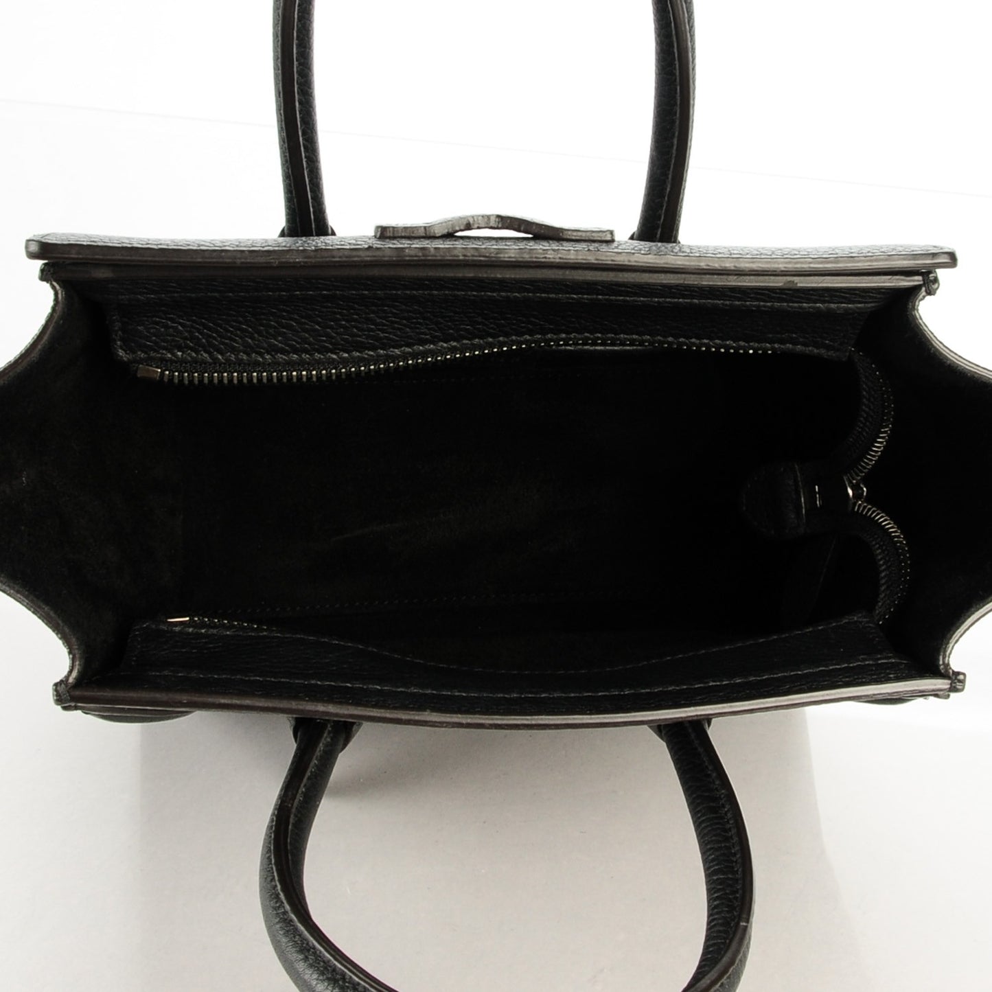 Drummed Calfskin Nano Luggage Black