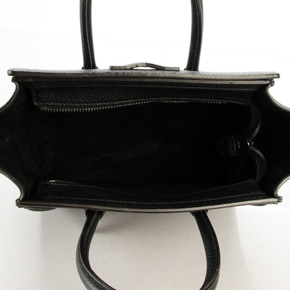 Celine Drummed Calfskin Nano Luggage Black 5 of 7