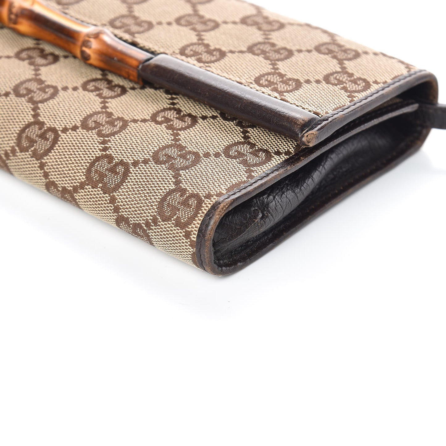 Monogram Bamboo Bar Clutch Dark Brown