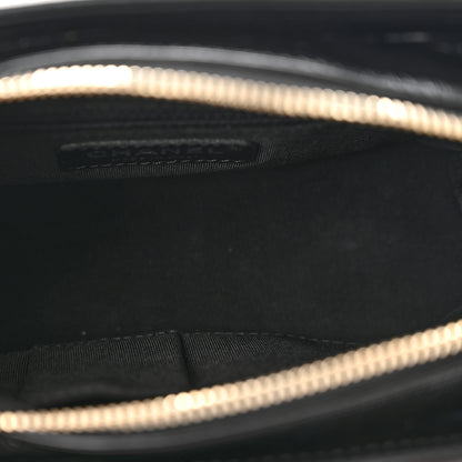 Chanel Metallic Crumpled Goatskin Quilted Small Gabrielle Hobo Black Gold 5 of 9