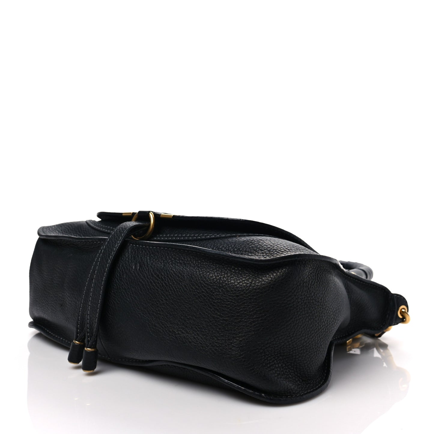 Calfskin Medium Marcie Satchel Black