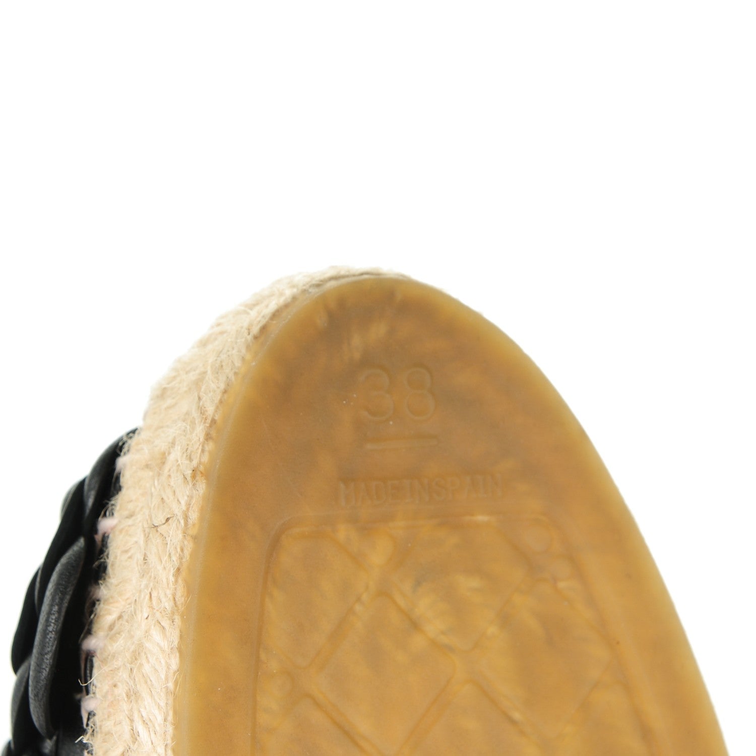 Chanel Lambskin Camellia CC Espadrilles 38 Black 6 of 9
