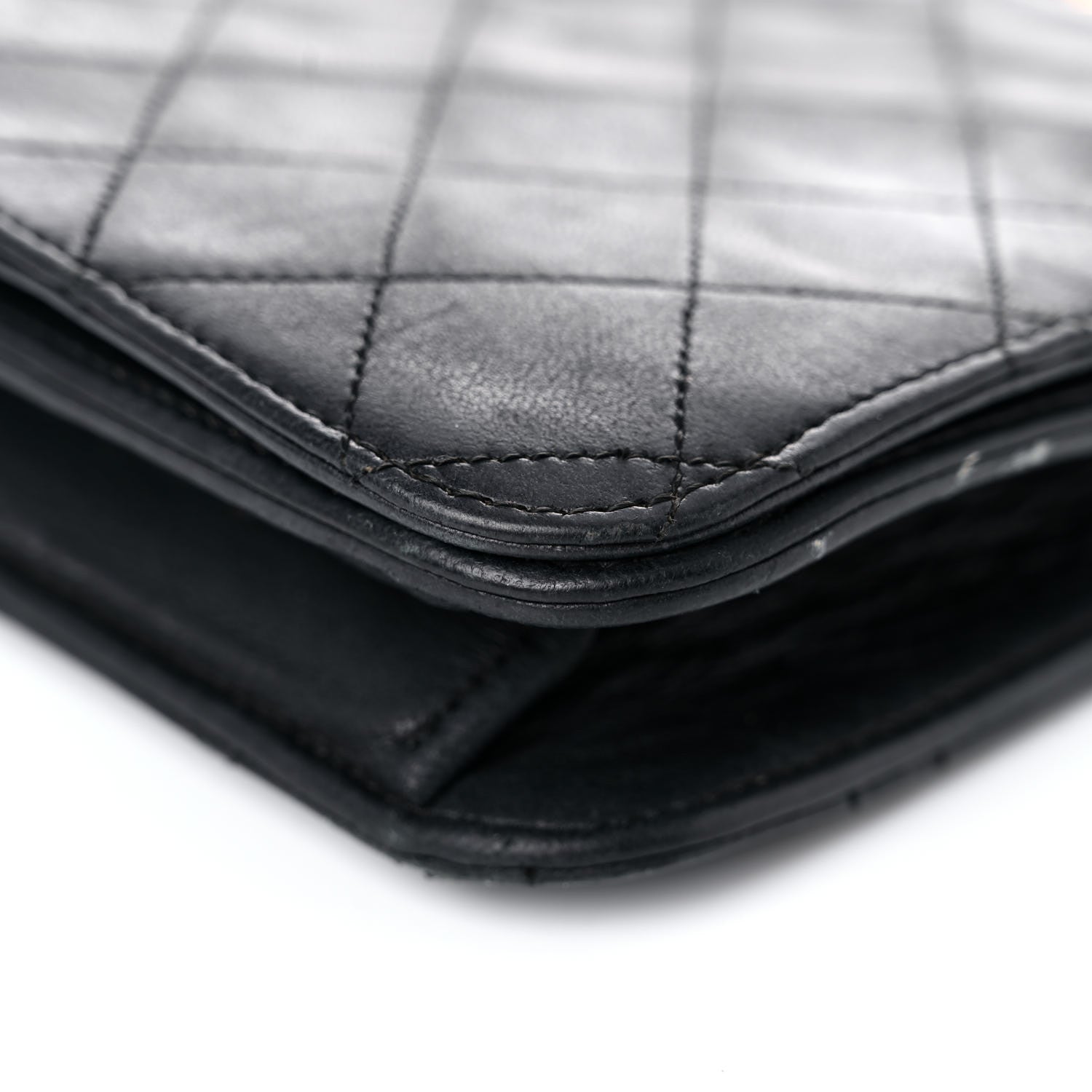 Chanel Lambskin Quilted Wallet On Chain WOC Black 9 of 28