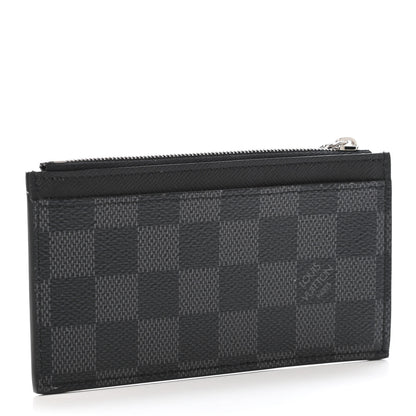 Louis Vuitton Damier Graphite Taiga Coin Card Holder 2 of 4