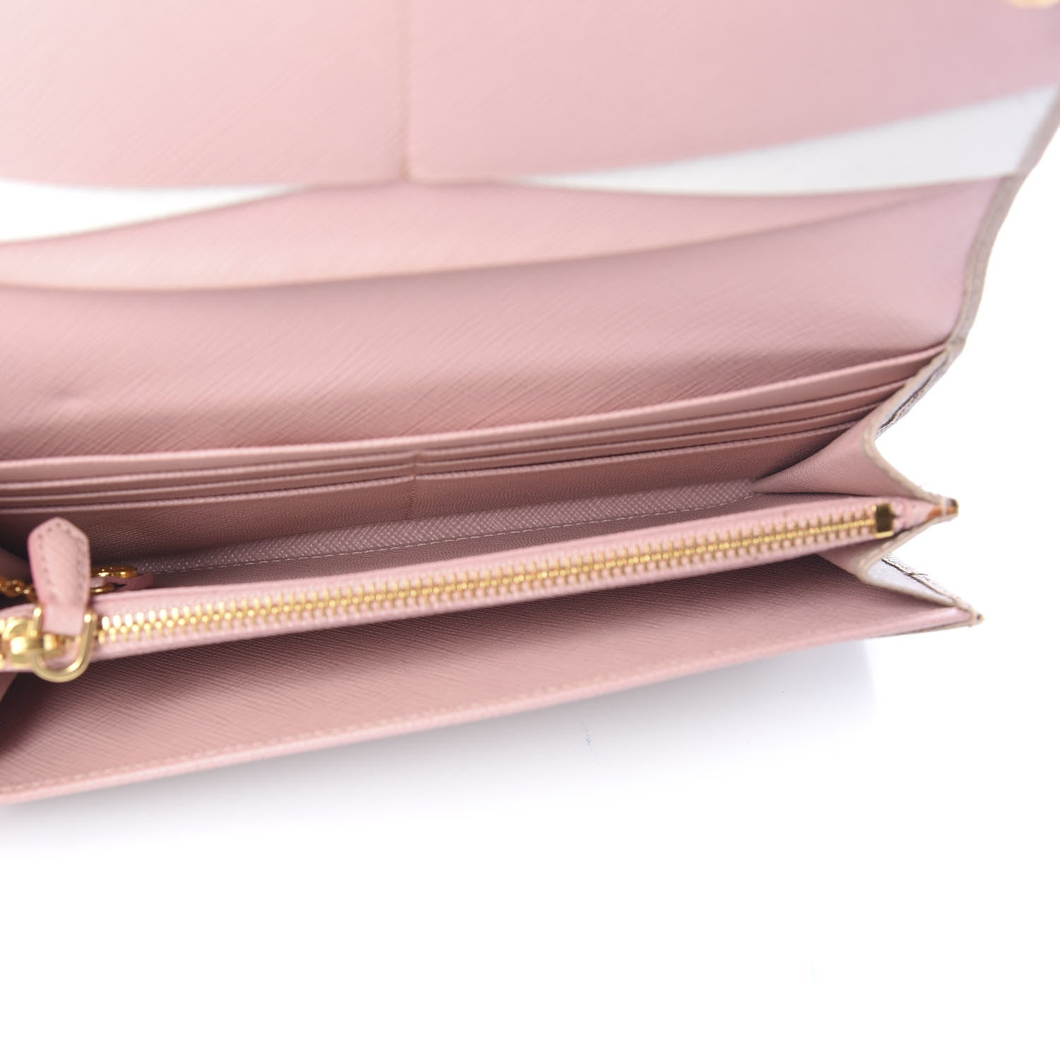 Prada Saffiano Metal Continental Flap Wallet Cammeo 5 of 8