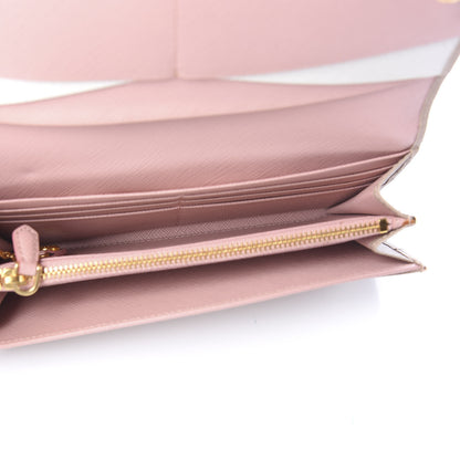 Prada Saffiano Metal Continental Flap Wallet Cammeo 5 of 8