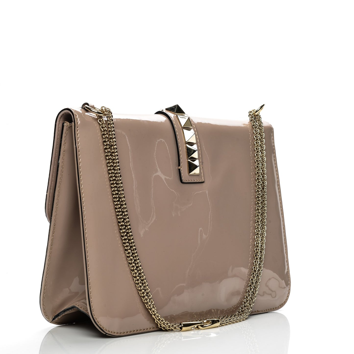 Patent Large Glam Lock Rockstud Flap Poudre