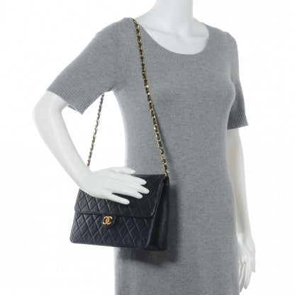 Chanel Lambskin Single Flap Navy 2 of 7