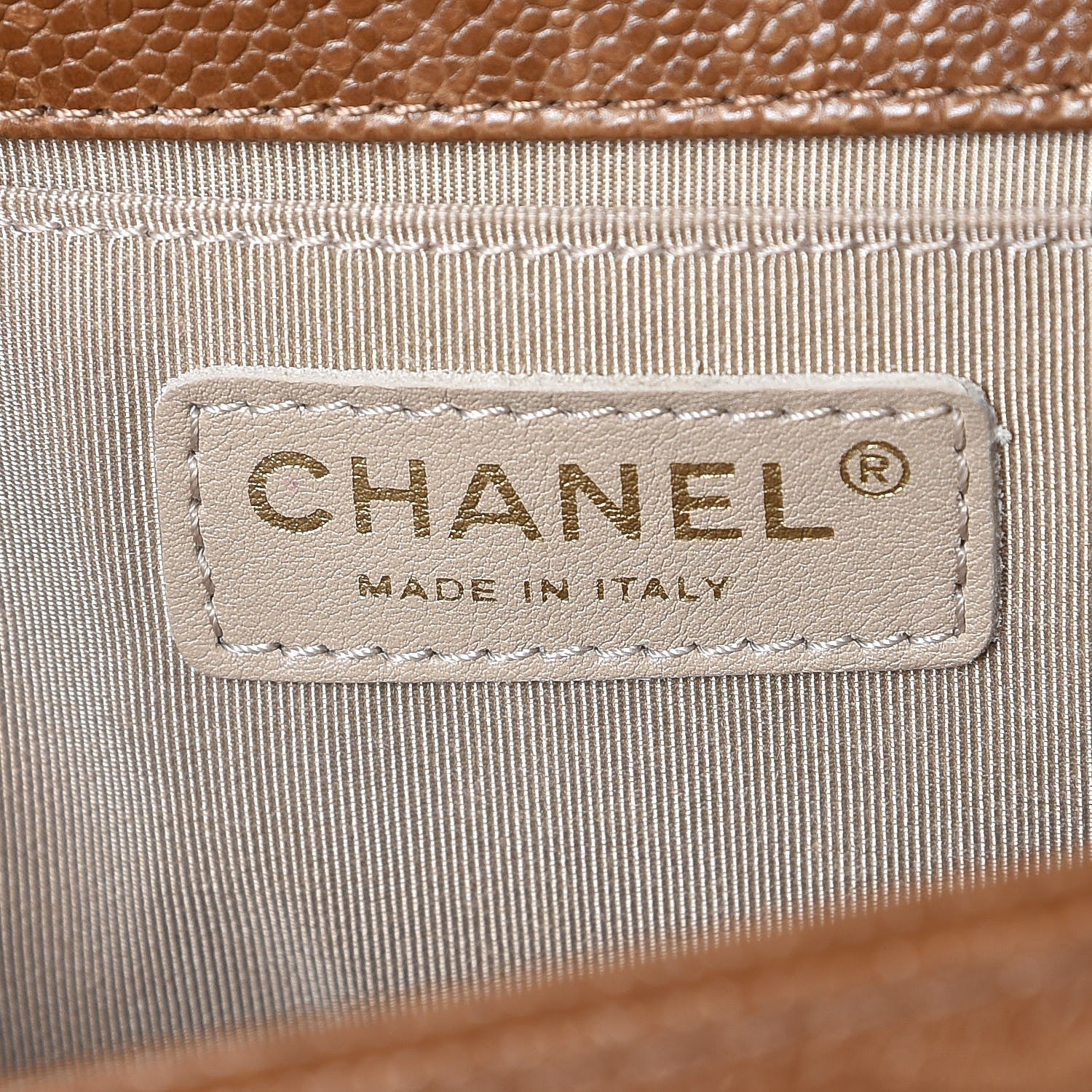 Chanel Caviar Quilted Medium Boy Flap Light Brown 7 of 14