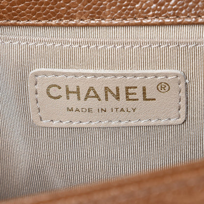 Chanel Caviar Quilted Medium Boy Flap Light Brown 7 of 14