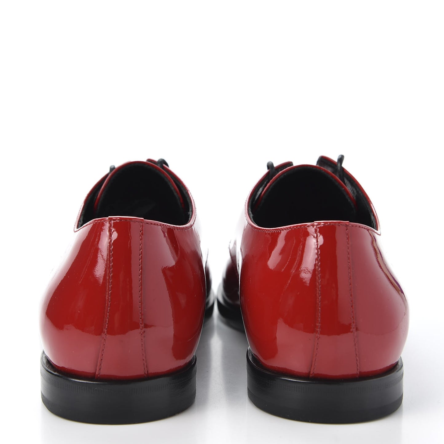 Patent Calfskin Mens Smoking 15 Derby Lace Up Shoes 41 Red
