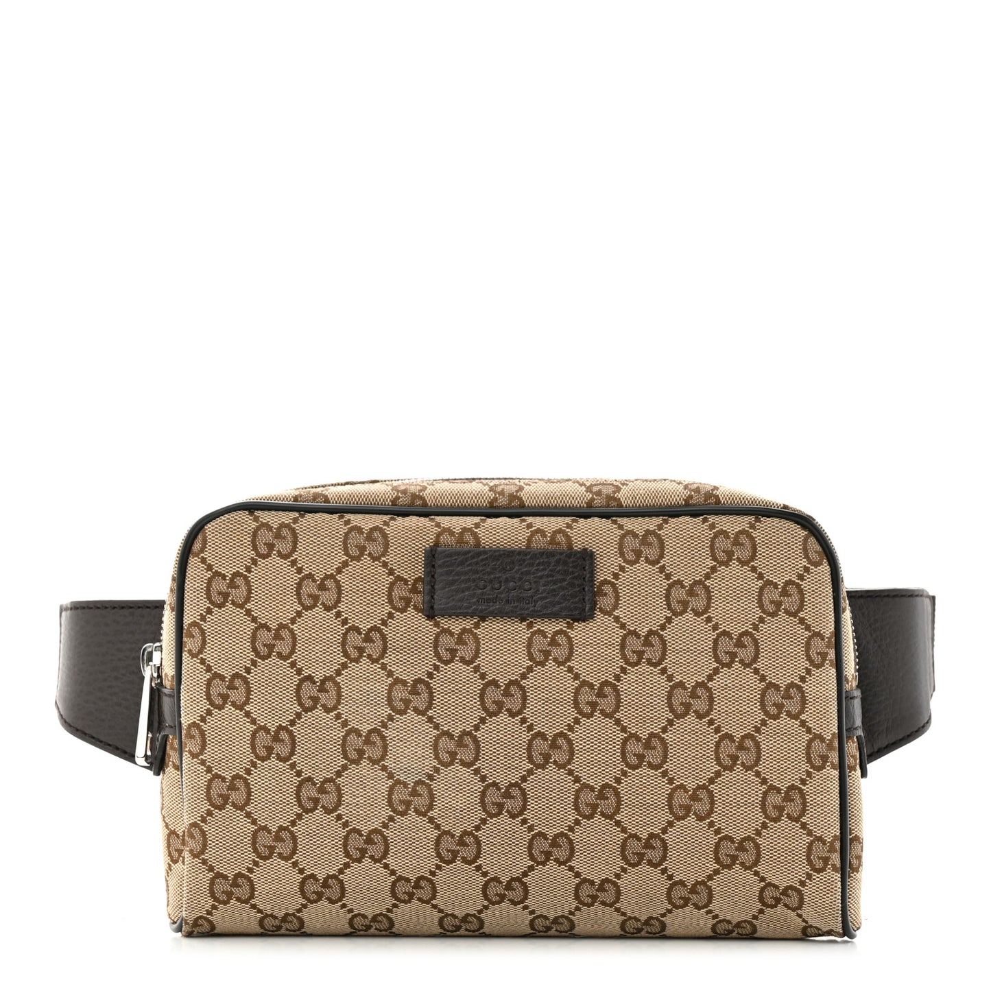 Monogram Dollar Calfskin Belt Bag Beige Ebony Testa di Moro Marrone Scuro