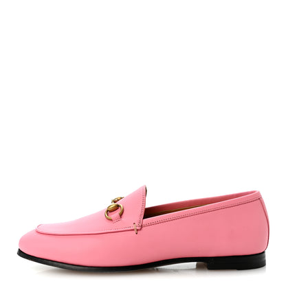Gucci Betis Glamour Calfskin Womens Jordaan Loafers 36.5 Butterfly Pink 1 of 9