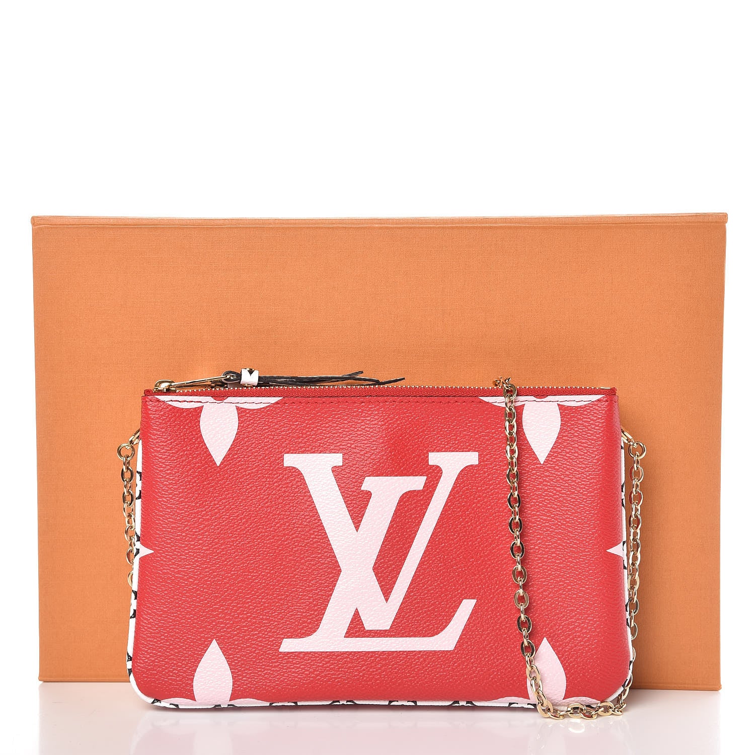 Louis Vuitton Monogram Giant Double Zip Pochette Rouge 8 of 8