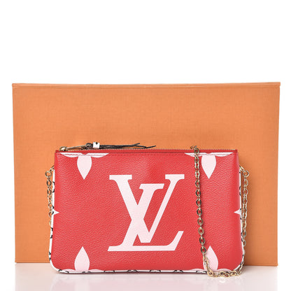 Louis Vuitton Monogram Giant Double Zip Pochette Rouge 8 of 8