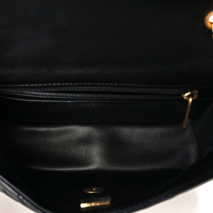 Chanel Lambskin Enamel Quilted Small Coco Hearts Square Flap Black 5 of 10