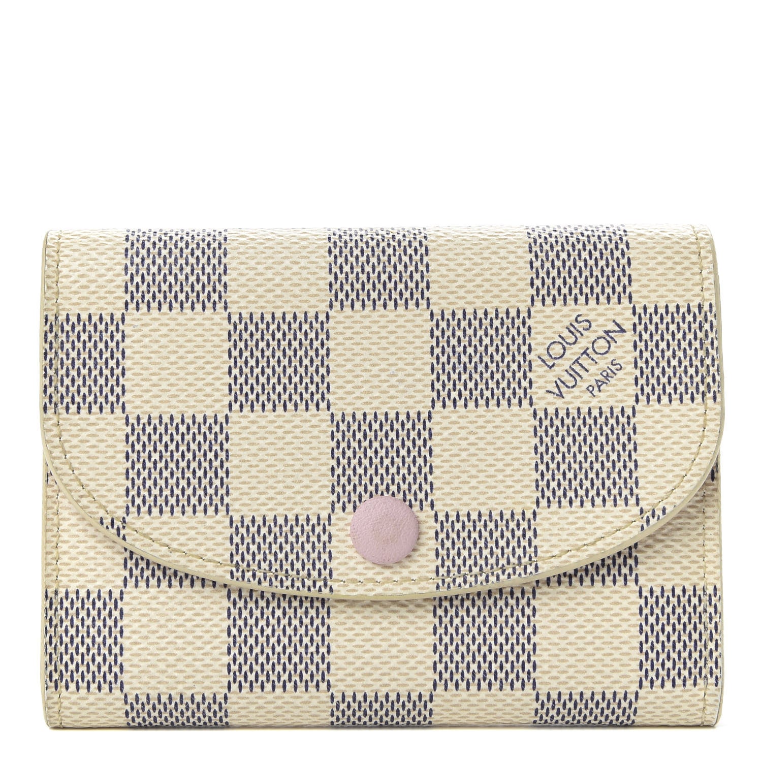Louis Vuitton Damier Azur Rosalie Coin Purse Rose Ballerine 1 of 6