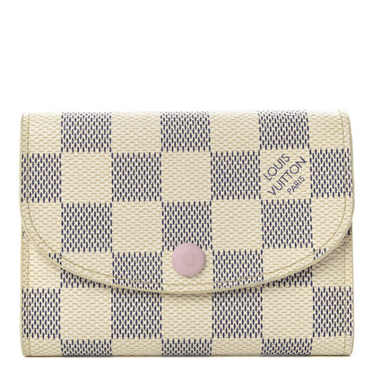 Louis Vuitton Damier Azur Rosalie Coin Purse Rose Ballerine 1 of 6