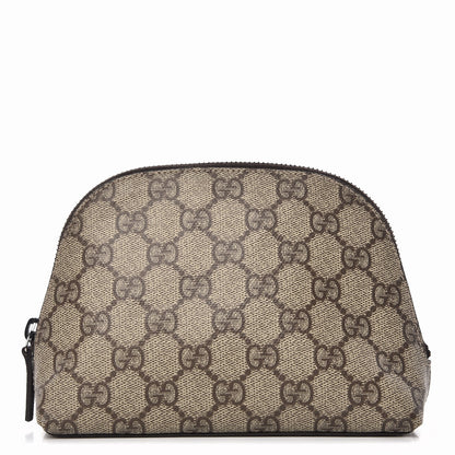 Gucci Coated Canvas Monogram Cosmetic Case Dark Brown 1 of 9