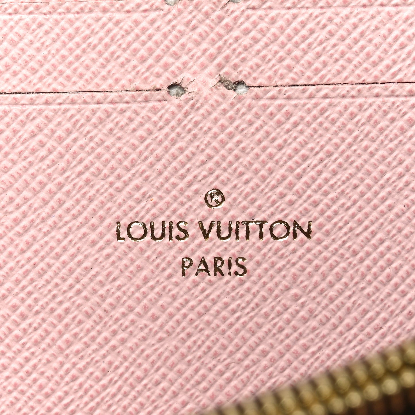 Damier Ebene Clemence Wallet Rose Ballerine