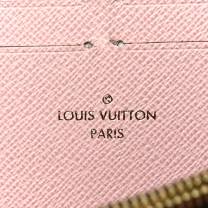 Louis Vuitton Damier Ebene Clemence Wallet Rose Ballerine 6 of 6