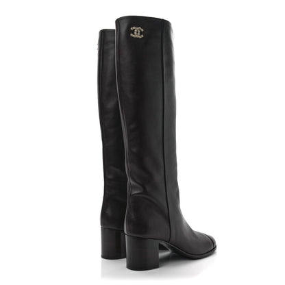 Chanel Calfskin CC High Boots 40.5 Brown 4 of 8