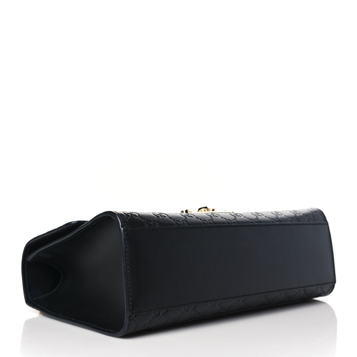 Gucci Guccissima Medium Padlock Shoulder Bag Black 4 of 9