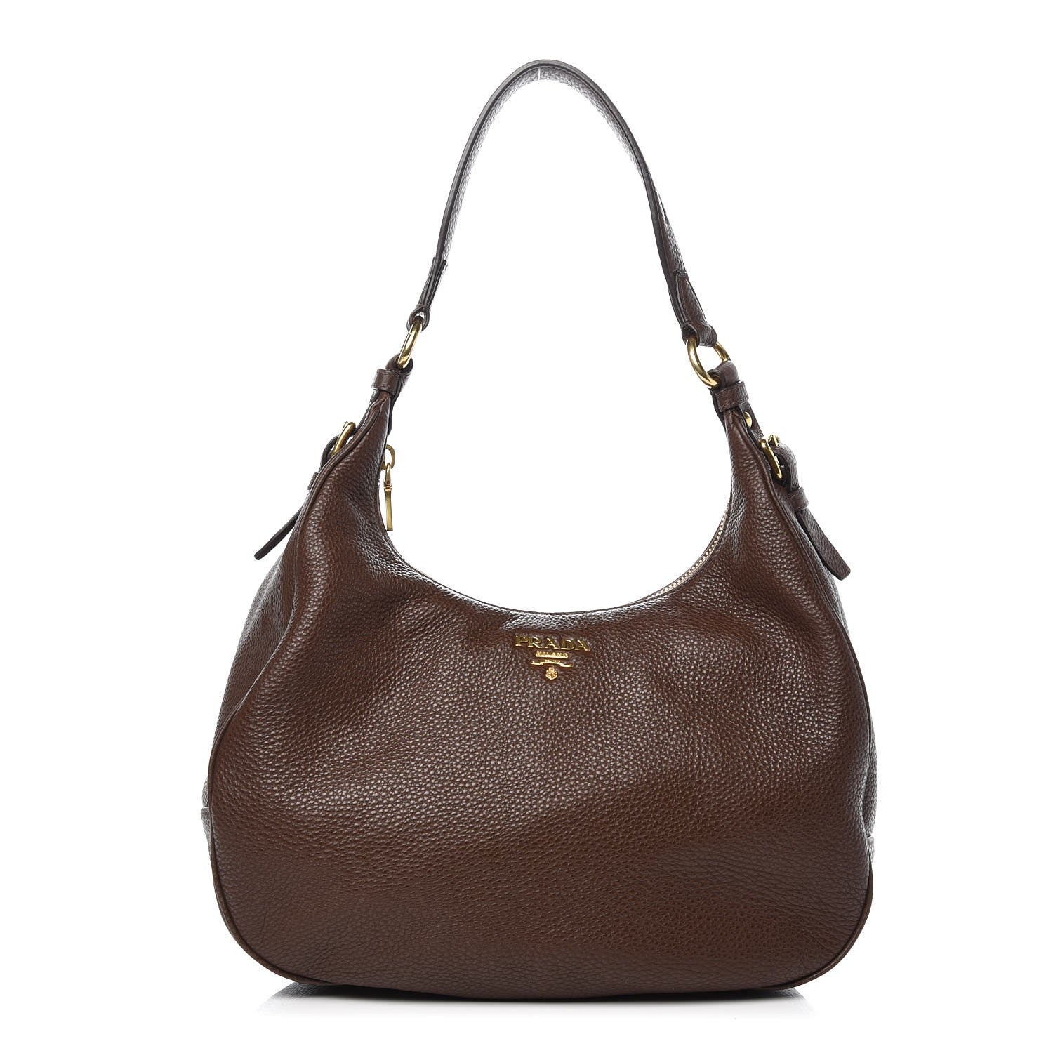Prada Vitello Daino Hobo Cacao 1 of 10