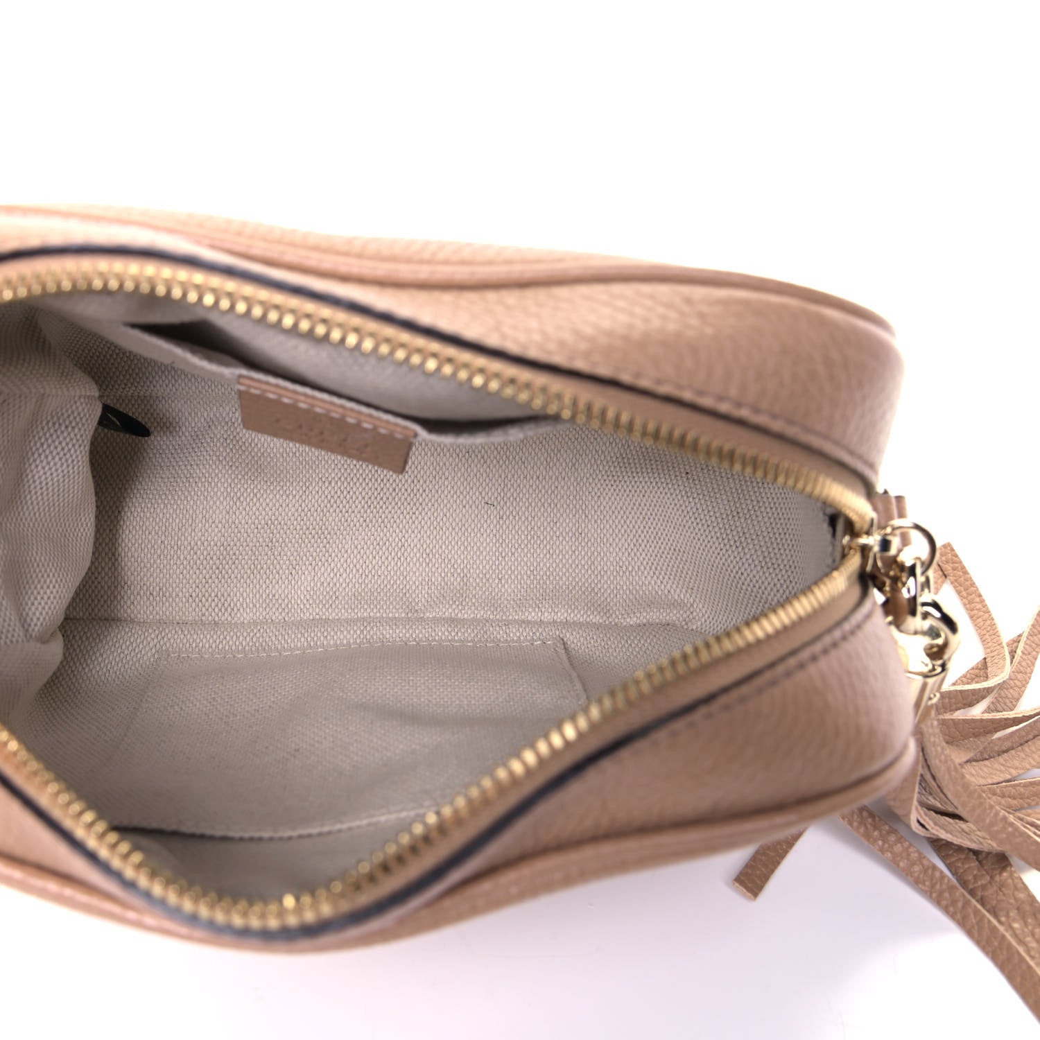 Gucci Pebbled Calfskin Small Soho Disco Bag Rose Beige 4 of 5